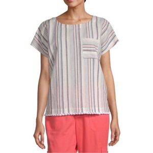Liz Claiborne Multicolor Striped Blouse